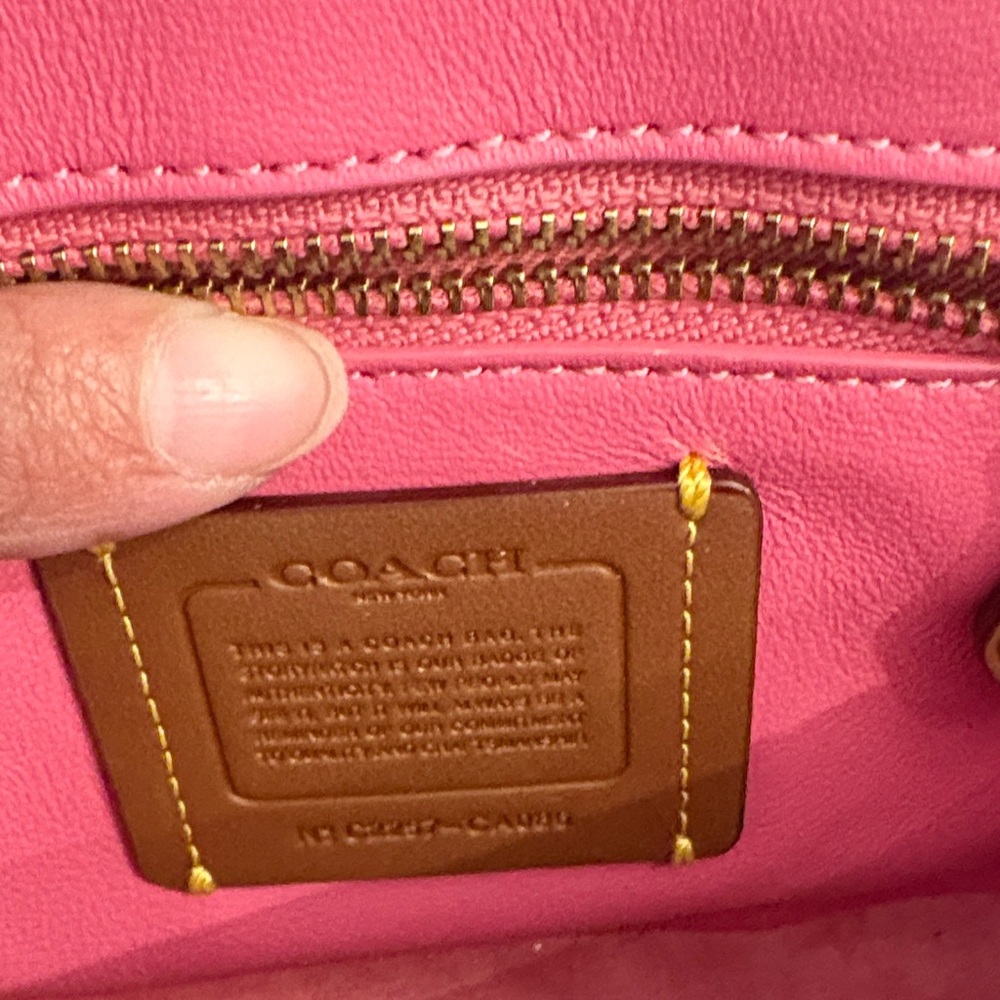 Coach Fuchsia Quilted Crossbody Bag - Picture 4 of 11